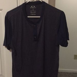 Blue Oakley Henley shirt
